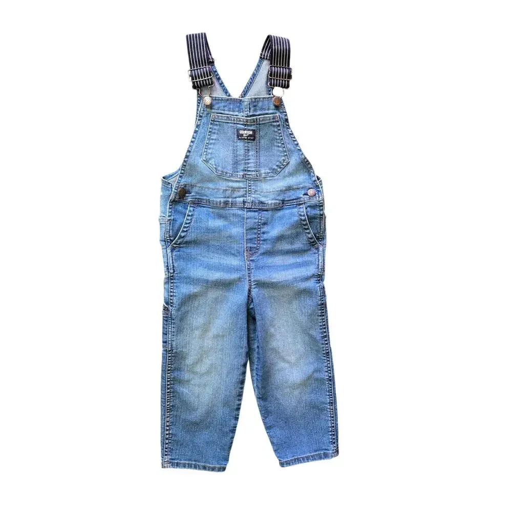 OshKosh Kids Denim Carpenter Overalls in Size 5 Toddler Durable All Season